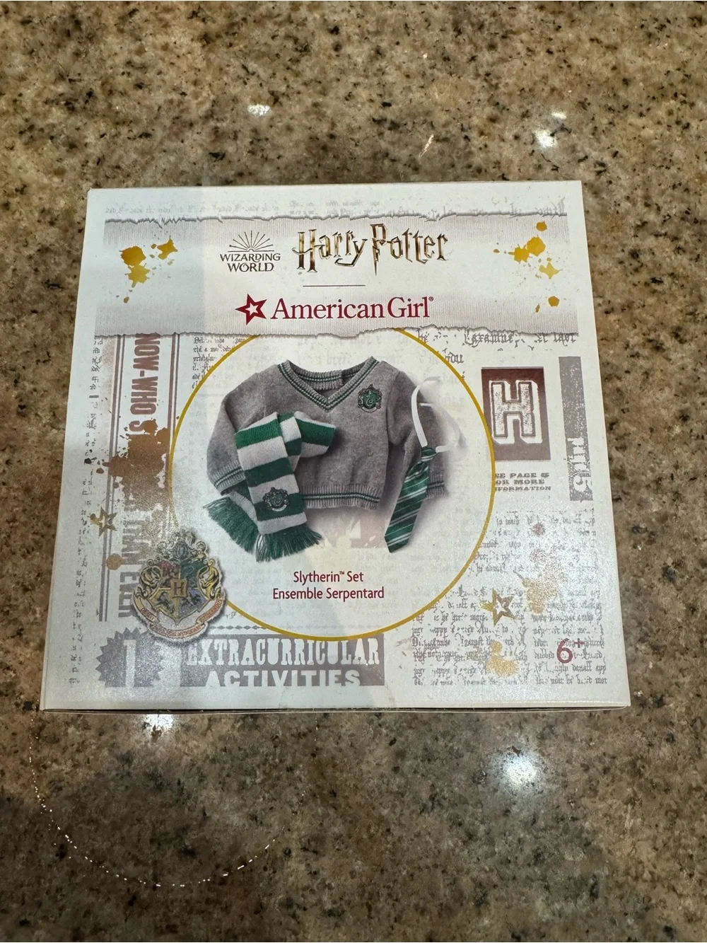 American Girl Slytherin Sweater Set in Gray and Green